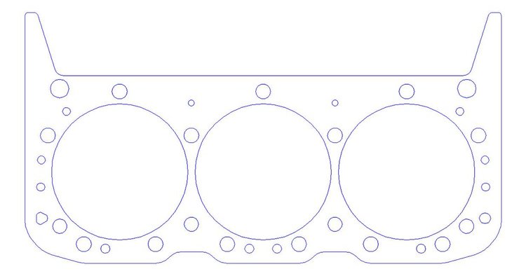 FOG-905354060 RCC Head Gaskets, 4.060 in. Bore, 0.050 in. Thickness, Rubber Coated Copper, GM 4.3L, Pair