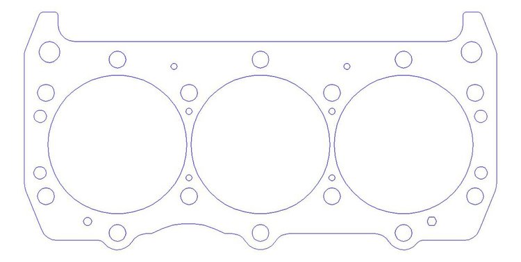 FOG-905494060 RCC Head Gaskets, 4.060 in. Bore, 0.090 in. Thickness, Rubber Coated Copper, GM 3.8L, Pair