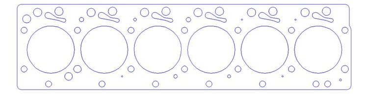 FOG-905654165, RCC Copper Head Gasket Cummins B-series 24V I-6, Bore: 4.165 in., Thickness: .050 in.