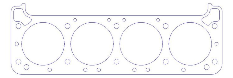 FOG-905754400, RCC Copper Head Gaskets 1970 Cadillac 500CI V8, Bore: 4.400 in., Thickness: .050 in.