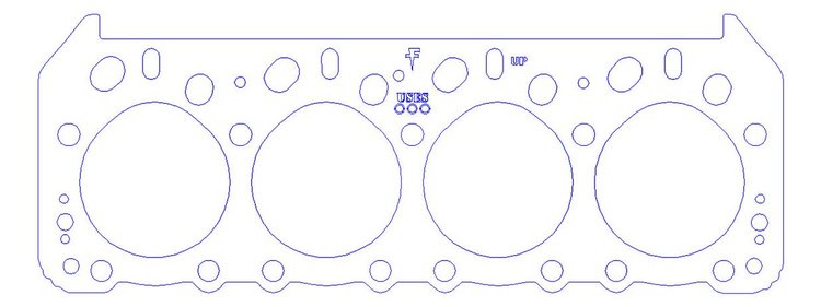FOG-905964320 RCC Head Gaskets, 4.320 in. Bore, 0.060 in. Thickness, Rubber Coated Copper, Mopar Gen II Hemi, Pair