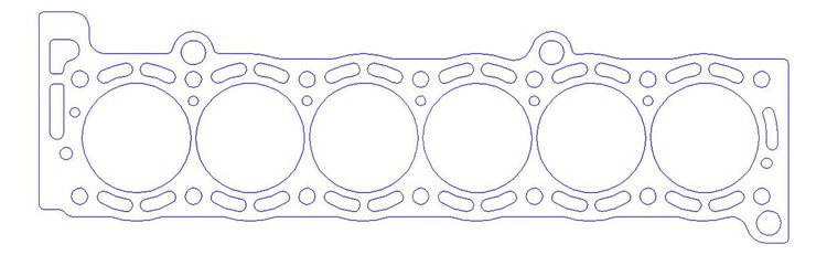 FOG-906443310, RCC Copper Head Gasket 1986 Toyota 7MGTE-7MGE5 -1992.5 3.0L I-6, Bore: 3.310 in., Thickness: .040 in.