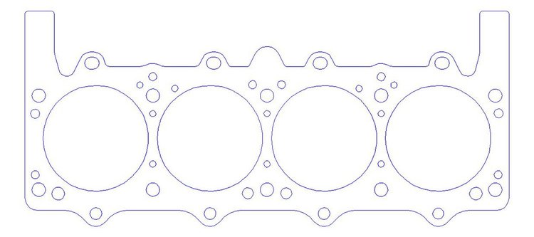 FOG-906684200, RCC Copper Head Gaskets Chrysler W7/W8 A & R3 Blks (18 Bolt) 360CI SB V8, Bore: 4.200 in., Thickness: .080 in.