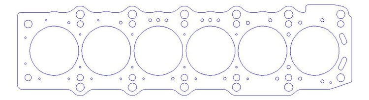 FOG-906763440, RCC Copper Head Gasket Toyota 3E (non-turbo) 3.0L I-6 2JZ, Bore: 3.440 in., Thickness: .060 in.