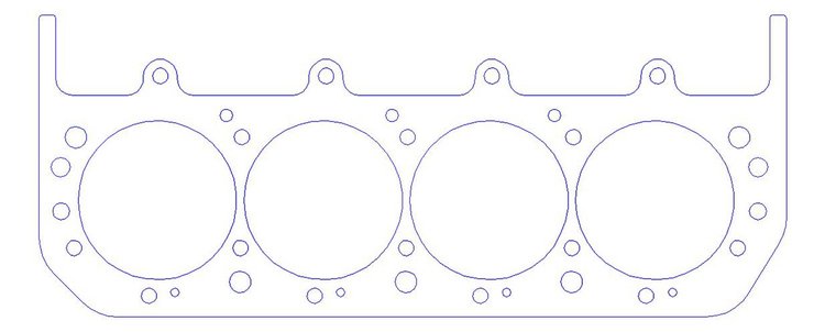 FOG-907754650, RCC Copper Head Gaskets AJPE DRCE-2 500CI, Bore: 4.650 in., Thickness: .050 in.