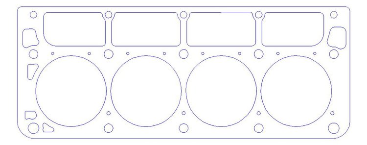 FOG-907944010, RCC Copper Head Gaskets Chevy Stk Ls 1-7 5.7L SB, Bore: 4.010 in., Thickness: .040 in.