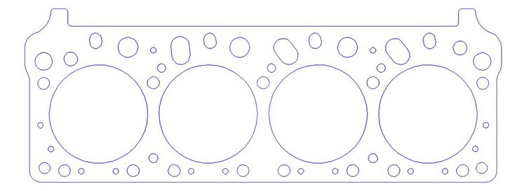 FOG-908044280 RCC Head Gaskets, 4.280 in. Bore, 0.040 in. Thickness, Rubber Coated Copper, Mopar Gen II Hemi, Pair