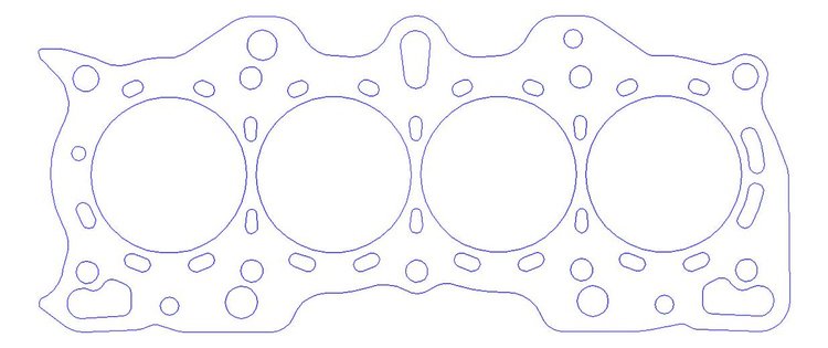 FOG-908143305 RCC Head Gasket, 3.305 in. Bore, 0.040 in. Thickness, Rubber Coated, Copper, Acura/Honda 1.8/2.0L
