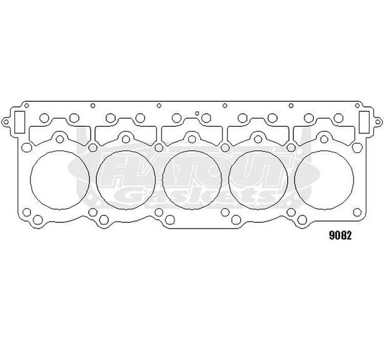 FOG-908253670 RCC Head Gaskets, 4.030 in. Bore, 0.050 in. Thickness, Rubber Coated Copper, Mopar, V10, Pair