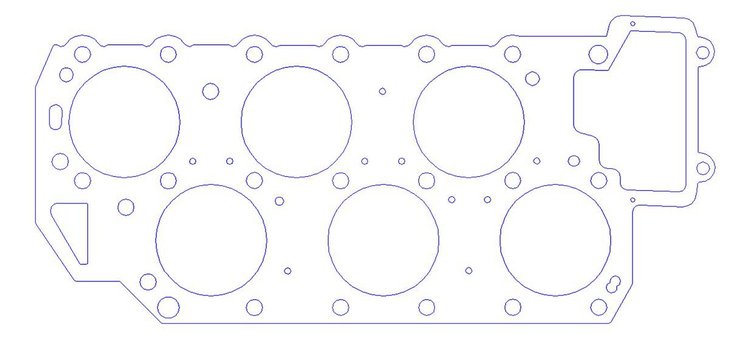 FOG-908373305 RCC Head Gasket, 3.305 in. Bore, 0.070 in. Thickness, Rubber Coated Copper, VW, VR6 Engine, Sold Individually