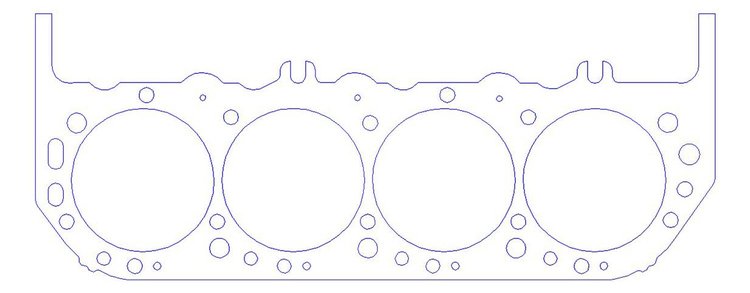 FOG-908654650 RCC Head Gaskets, 3.305 in. Bore, 0.050 in. Thick, BBC, GM DRCE-2 Pro Stock/Pro Mod w/4.9 in. Bore
