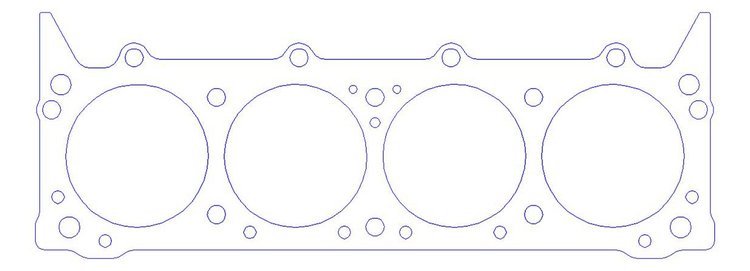 FOG-908844150 RCC Head Gaskets, 4.150 in. Bore, 0.040 in. Thickness, Rubber Coated Copper, AMC V8, 5/8 in. Dowels, Pair