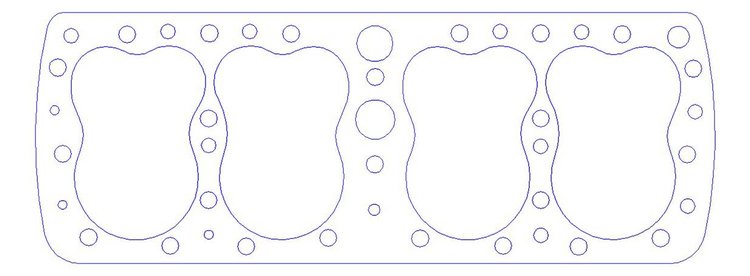 FOG-909843430, RCC Copper Head Gaskets 1938-1948 Ford Flathead V8, Bore: 3.430 in., Thickness: .040 in.