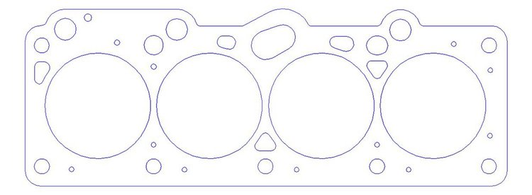 FOG-910143250 RCC Head Gasket, 3.250 in. Bore, 0.040 in. Thickness, Rubber Coated Copper, Ford 1.9L