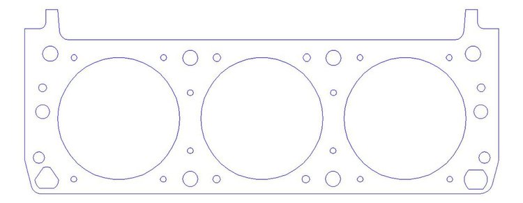 FOG-910543650, RCC Copper Head Gaskets 1993-1995 Chevy OHV 12V S 3.4L V-6, Bore: 3.650 in., Thickness: .040 in.