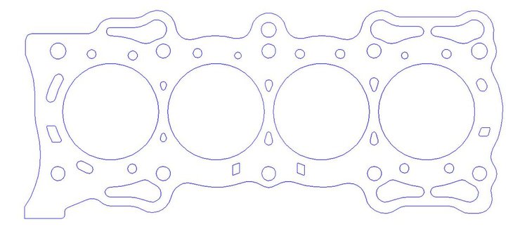 FOG-910643390 RCC Head Gasket, 3.390 in. Bore, 0.040 in. Thickness, Rubber Coated Copper, Honda 2.2L