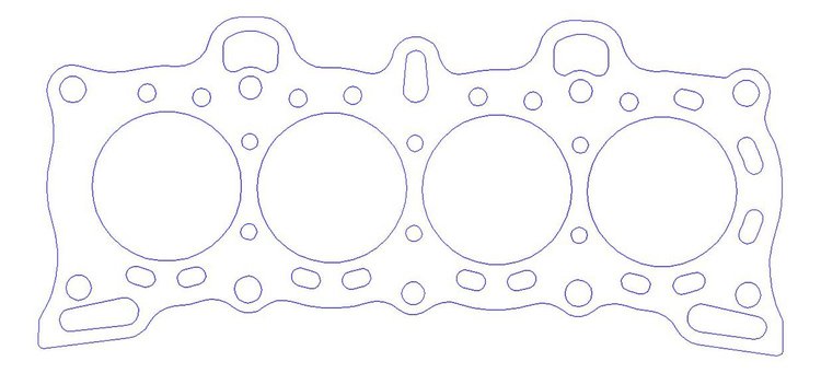 FOG-912043300, RCC Copper Head Gasket 1992-2000 Honda (D16) 1.6L I-4, Bore: 3.300 in., Thickness: .040 in.