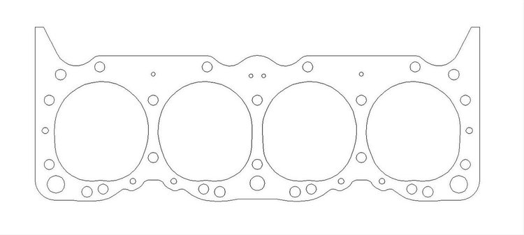 FOG-912244360, RCC Copper Head Gaskets Chevy 409CI BB V8, Bore: 4.360 in., Thickness: .040 in.