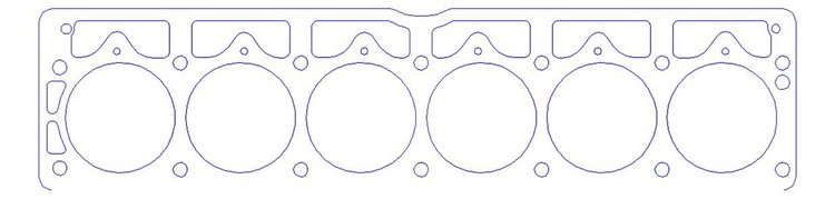 FOG-912743950, RCC Copper Head Gasket Chrysler JEEP 4.0L I-6, Bore: 3.950 in., Thickness: .040 in.