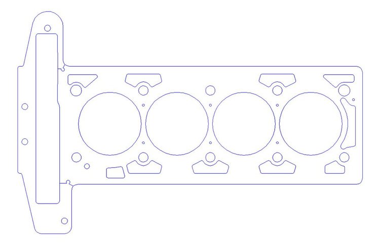 FOG-913133500, RCC Copper Head Gasket Chevy DOHC Ecotec Spo 2.2L-2.4L I-4, Bore: 3.500 in., Thickness: .031 in.