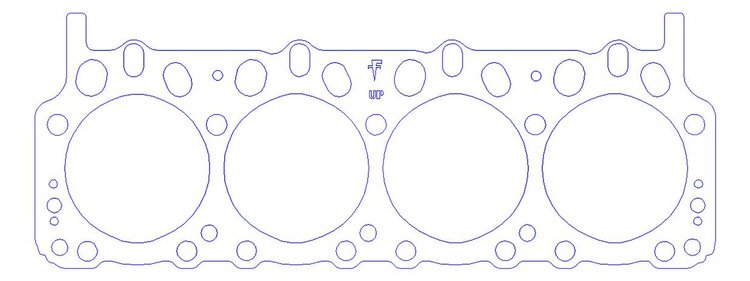 FOG-913644470, RCC Copper Head Gaskets Chrysler BAE-3/4/5/6 FATHEAD/ALKY/FIRM HEMI V8, Bore: 4.470 in., Thickness: .040 in.
