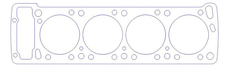 FOG-914443670, RCC Copper Head Gasket Mitsubishi 4G54 & G54B 2.6L I-4, Bore: 3.670 in., Thickness: .040 in.