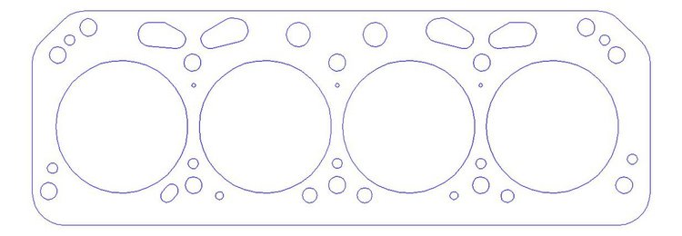 FOG-915154060 RCC Copper Cylinder Head Gaskets, 4.060 in. Bore, 0.050 in. Thickness, Rubber Coated Copper, GM