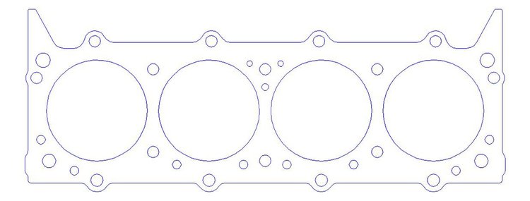 FOG-915254200, RCC Copper Head Gaskets Amc INDY 401CI V8, Bore: 4.200 in., Thickness: .050 in.