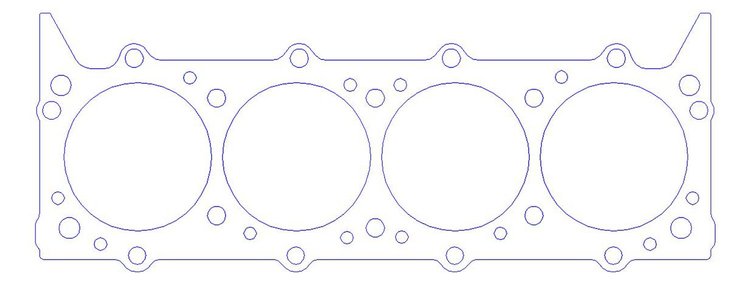 FOG-915384200, RCC Copper Head Gaskets Amc INDY 401CI V8, Bore: 4.200 in., Thickness: .080 in.
