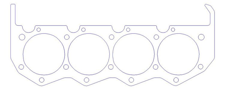 FOG-915764470 RCC Head Gaskets, 4.470 in. Bore, 0.060 in. Thick, BBC, AJPE/Rodeck TFX 481X Pro Stock/Pro Mod w/4.84 Bore Center