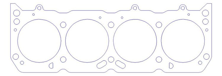 FOG-915944400 RCC Head Gaskets, 4.400 in. Bore, 0.040 in. Thickness, Rubber Coated Copper, Oldsmobile V8, NASCAR, Pair