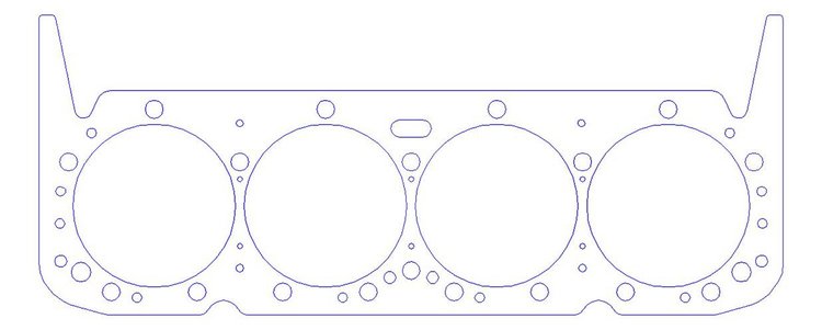FOG-916254200 RCC Head Gaskets, 4.200 in. Bore, 0.050 in. Thickness, Rubber Coated Copper, Chevy Small Block, Pair