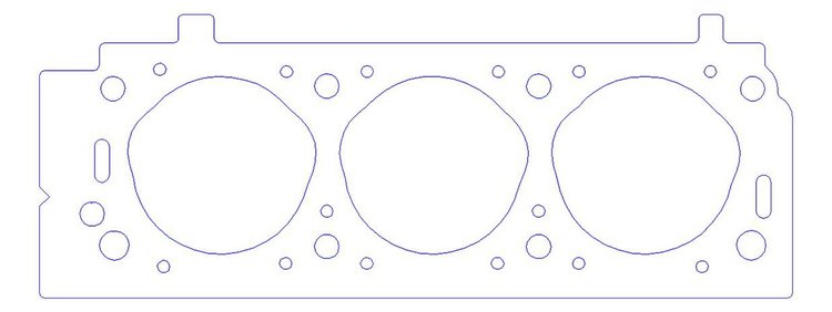 FOG-917143540, RCC Copper Head Gaskets Ford VULCAN/FWD 3.0L V-6, Bore: 3.540 in., Thickness: .040 in.