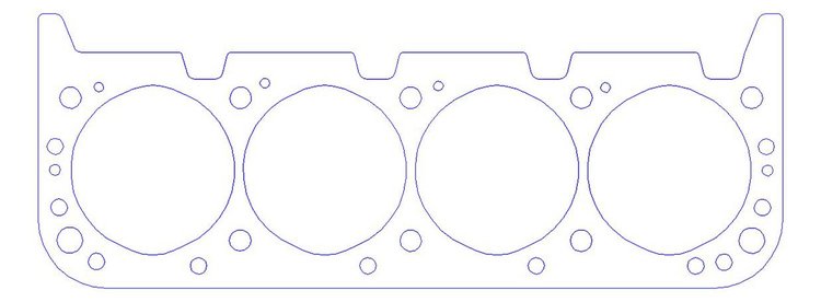 FOG-923854770, RCC Copper Head Gaskets Ford Shotgun 429CI BB V8, Bore: 4.770 in. , Thickness: .050 in.