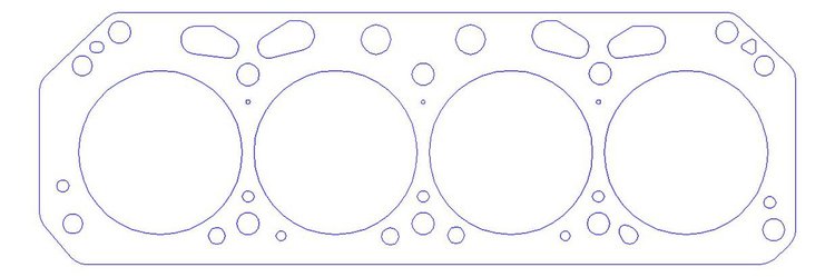 FOG-923944100, RCC Copper Head Gasket 1979-1992 Chevy OHV Crossflow R 2.5L I-4, Bore: 4.100 in., Thickness: .040 in.