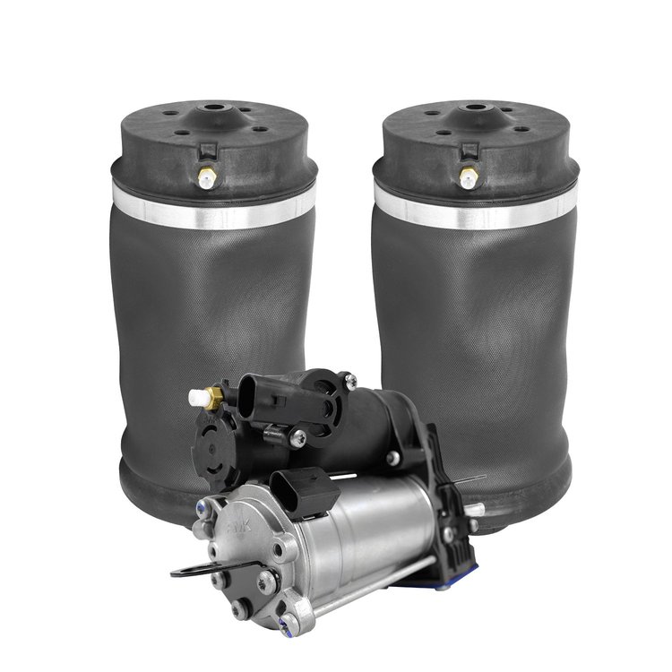 2-15-512900-C Rear Suspension Air Spring Set, Includes Air Suspension Compressor Fits Select Mercedes-Benz [Rear]
