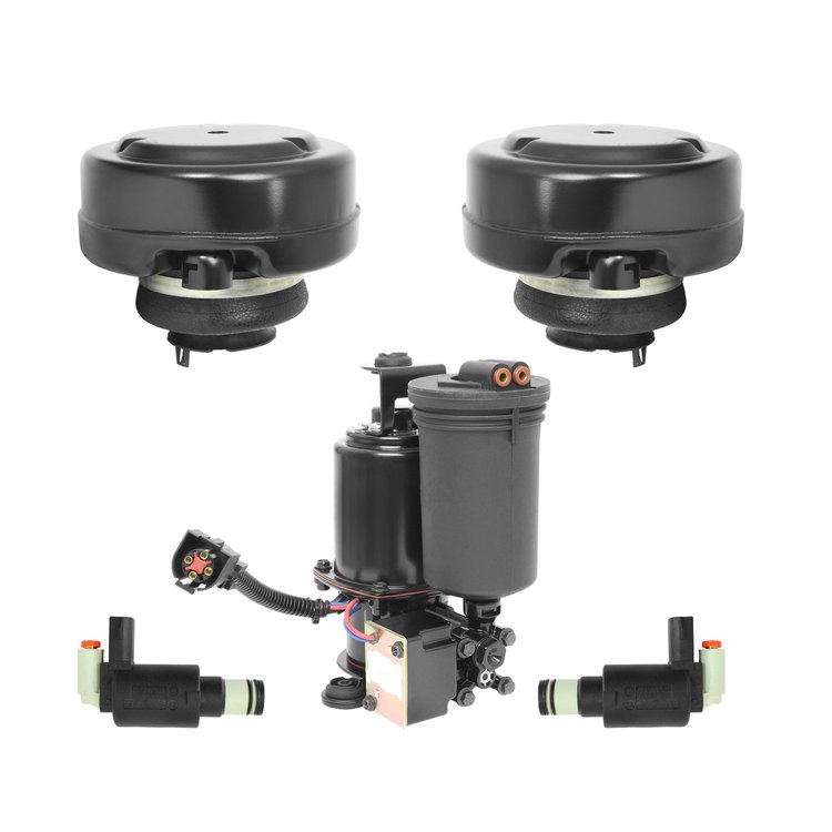 2KC-15-539000-3 Rear Suspension Air Spring Shock Kit, Includes Air Suspension Compressor Fits Select Lincoln Continental [Rear]
