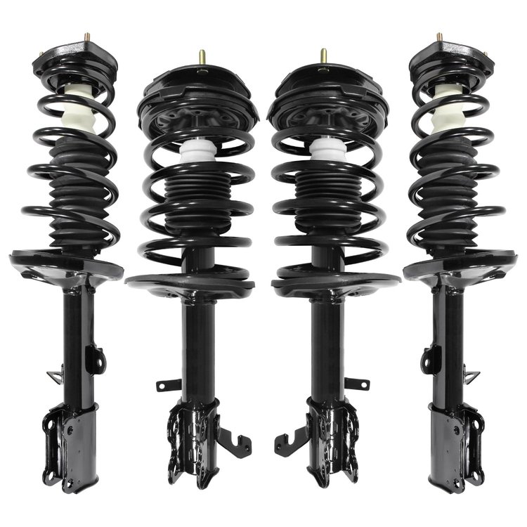 4-11151-15051-001 Front & Rear Suspension Strut & Coil Spring Assembly Kit Fits Select Chevy Prizm, Toyota Corolla [Front & Rear
