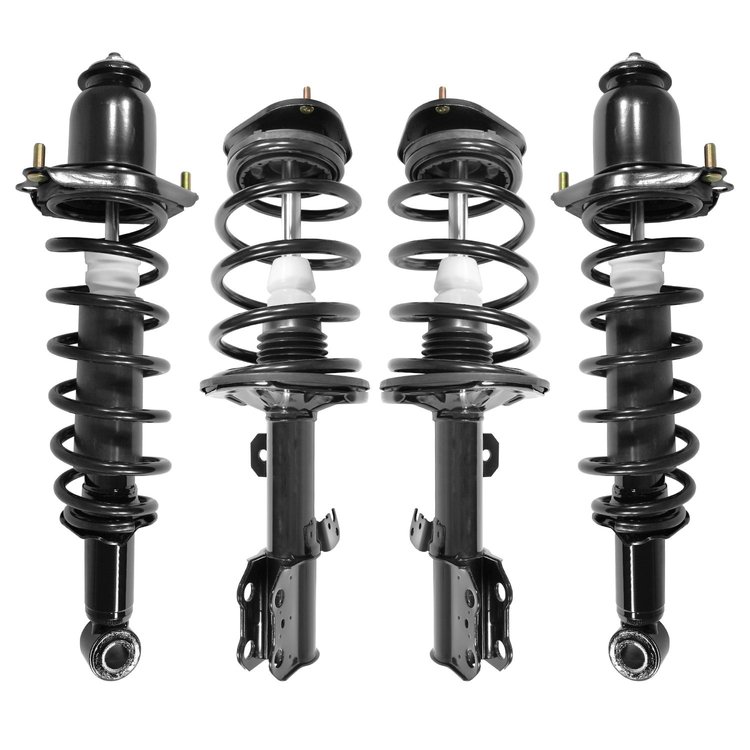 4-11241-15371-001 Front & Rear Suspension Strut & Coil Spring Assembly Kit Fits Select Pontiac Vibe, Toyota Matrix [Front & Rear