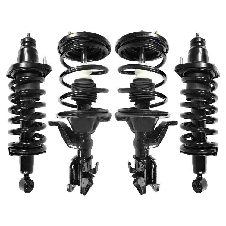 4-11641-15381-001 Front & Rear Suspension Strut & Coil Spring Assembly Kit Fits Select Acura EL, Honda Civic [Front & Rear]