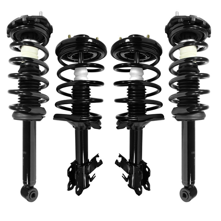 4-11943-15430-001 Front & Rear Suspension Strut & Coil Spring Assembly Kit Fits Select Nissan Maxima, Infiniti I35 [Front & Rear