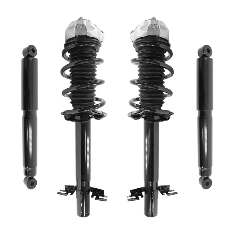 4-13421-253370-001 Front & Rear Complete Strut Assembly Shock Absorber Kit Fits Select Ram ProMaster 2500, Ram ProMaster 3500 [F