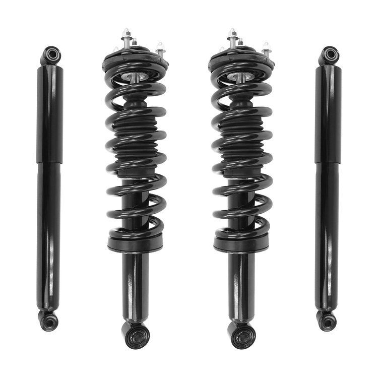 4-13560-251370-001 Front & Rear Complete Strut Assembly Shock Absorber Kit Fits Select Chevy Colorado, GMC Canyon [Front & Rear]
