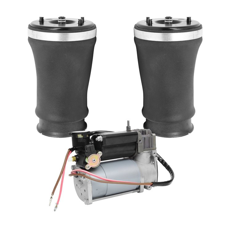 2C-15-525501-20-025002 Suspension Air Spring Set with Air Suspension Compressor Fits Select BMW 525i, BMW 528i, BMW 540i [Rear]