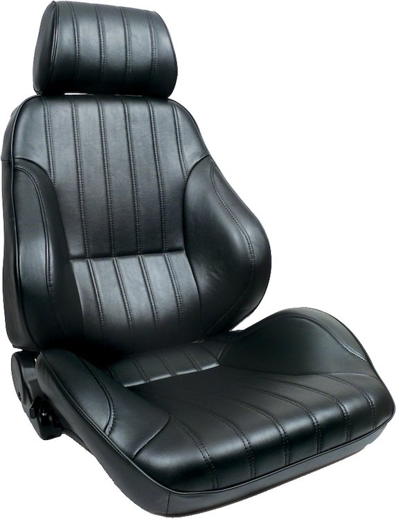 80-1000-51R Rally Recliner Seat, Right/Passenger Side, Black Vinyl