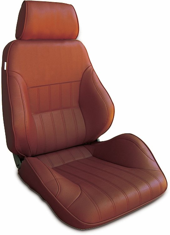 80-1000-56RS Rally Smoothback Recliner Seat, Right/Passenger Side, Maroon Vinyl