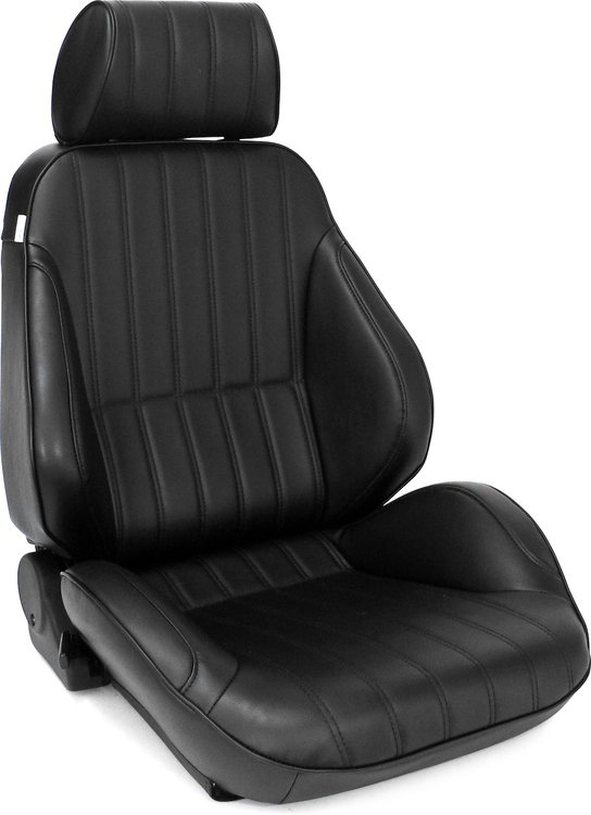 80-1000-61L-XL Rally XL Recliner Seat, Left/Driver Side, Black Velour [Extra Wide]