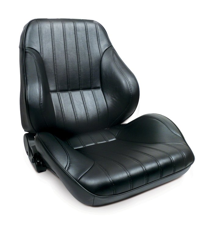 80-1050-51R Rally Lowback Recliner Seat, Right/Passenger Side, Black Vinyl