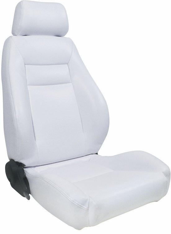 80-1100-53R Elite Recliner Seat, Right/Passenger Side, White Vinyl
