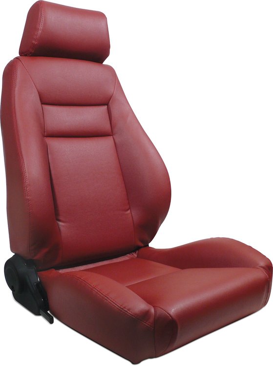 80-1100-58R Elite Recliner Seat, Right/Passenger Side, Red Vinyl